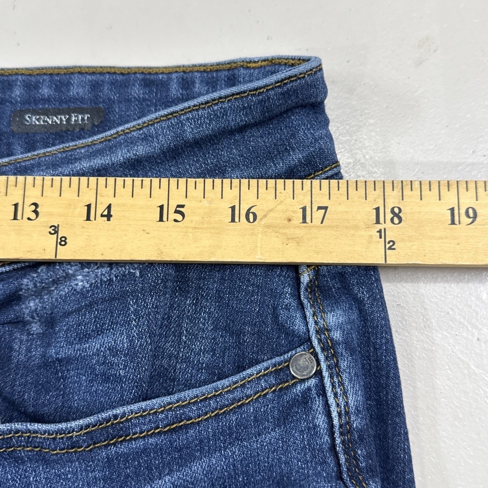 Judy Blue Skinny Fit Jeans Womens 16W Medium Wash Distressed High Rise Stretch - Picture 3 of 7
